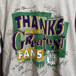 Thanks to the greatest fans Celtics Tee. Size Large. Made in USA. On the salem